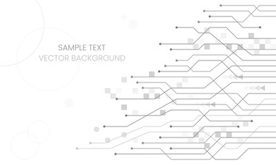 Circuit board technology on white background