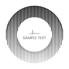 Abstract lines shadow gradient design in circle