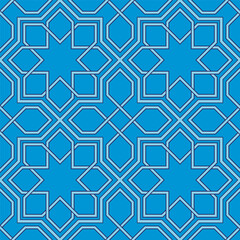 Geometric seamless pattern, arabic style ornament textile print.