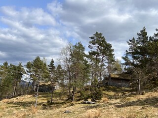 Fototapeta na wymiar Hiking Trail Fanafjellet Bergen Norway