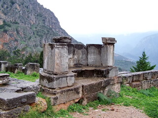 The ruins of Delphi in Phocis, Greece