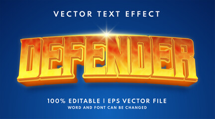 Defender game style editable text effect