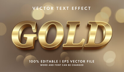 Luxury gold 3D text effect style