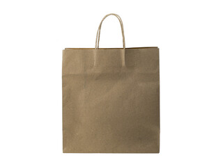 brown paper bag on a white background