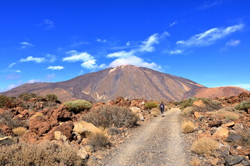 Panorama view on island of Tenerife to the volcano Pico del Teide