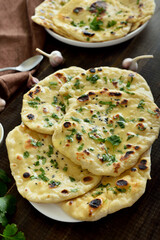 Homemade indian naan bread