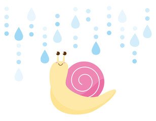 かたつむり　でんでん虫　イラスト