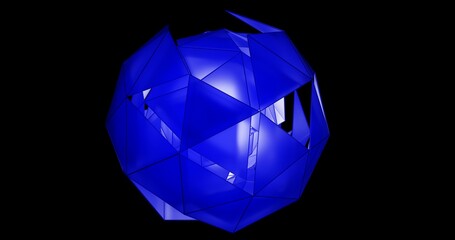 Naklejka na ściany i meble abstract geometric 3d sphere