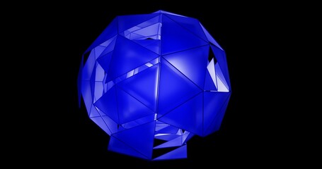 Fototapeta na wymiar abstract geometric 3d sphere