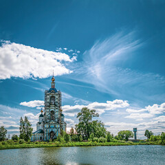 landscape rural orthodox church