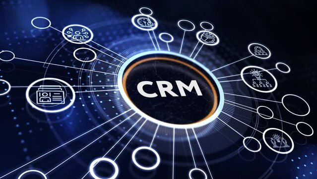 Business, Technology, Internet and network concept. CRM Customer Relationship Management.