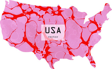 Usa Map And Flag