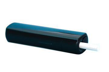 Tobacco heating system, electronic cigarette with stick, isolate on white background