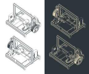 3D printer isometric blueprints