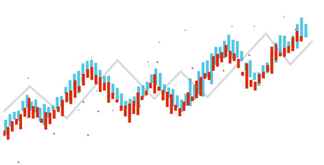 Abstract financial chart with uptrend line graph in stock market.growing income, schedule,economy.vector design