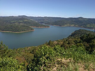 lake and mountains