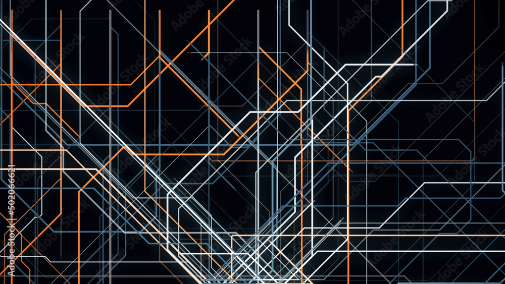 Poster abstract geometric lined pattern, motion graphics. animation. endless quantity of colorful lines cre