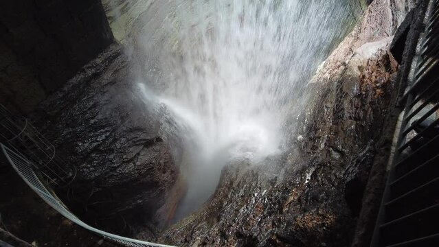The scenographic Orrido di Ponte Alto, a beautiful canyon near Trento, Trentino Alto Adige, northern Italy.