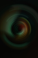 dark green and black circular waves abstract background