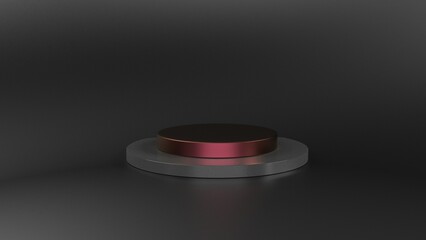 Podium 3d rendering a pedestal background minimal concept