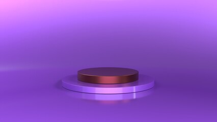 Podium 3d rendering a pedestal background minimal concept