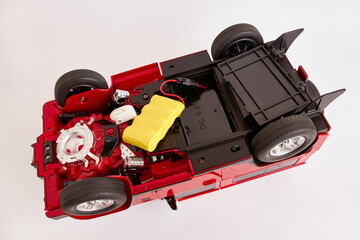 Yellow batteries for toy cars. Power supply for small household appliances.