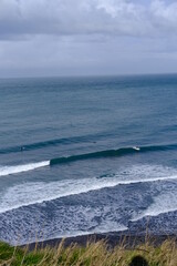 A small wave at Etretat in Normandy.