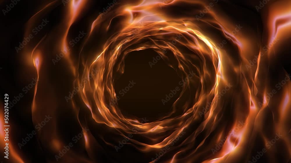 Wall mural abstract fantasy background energy wave tunnel shiny form turning loop