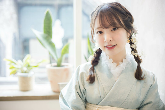 浴衣女性ポートレート
