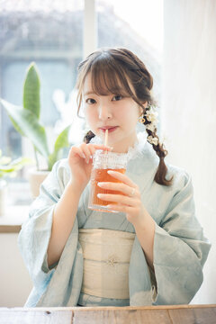 浴衣女性ポートレート