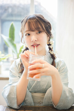 浴衣女性ポートレート