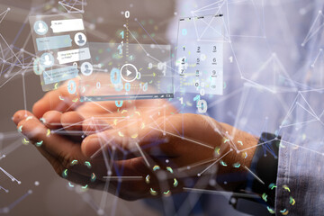 Interface web application in hand