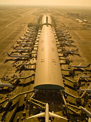 Aerial view of an airport