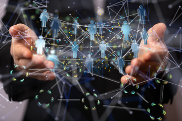 Telecommunication concept with abstract network structure