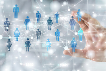 Neural network 3D illustration. Big data and cybersecurity