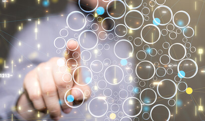 conference Digital Network and data concept 3d