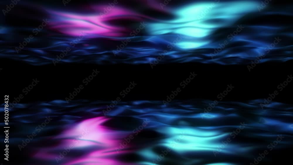 Wall mural abstract scientific fantasy background energy wave form shiny particles light projections rays loop