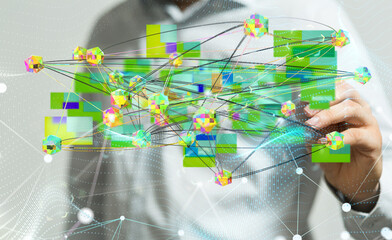 Business intelligence analyst dashboard on virtual