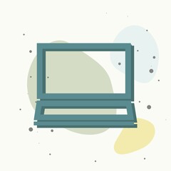 Realistic computer monitor, TV LSD. Various modern electronic gadget illustration on multicolored background.