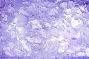 Obraz premium Abstract amethyst texture. Icy chunks on the surface. Top view close up. Fragments of crystals of irregular shape