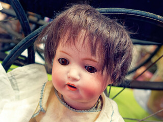 Evil antique doll - 502086433