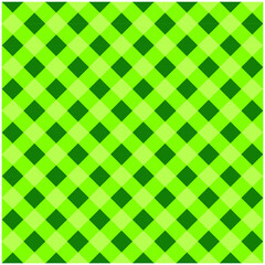 Green plaid pattern for textile. Seamless vector illustration