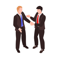 Fototapeta premium Isometric Businessmen Illustration