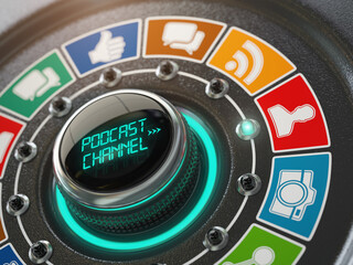 Podcast channel knob.