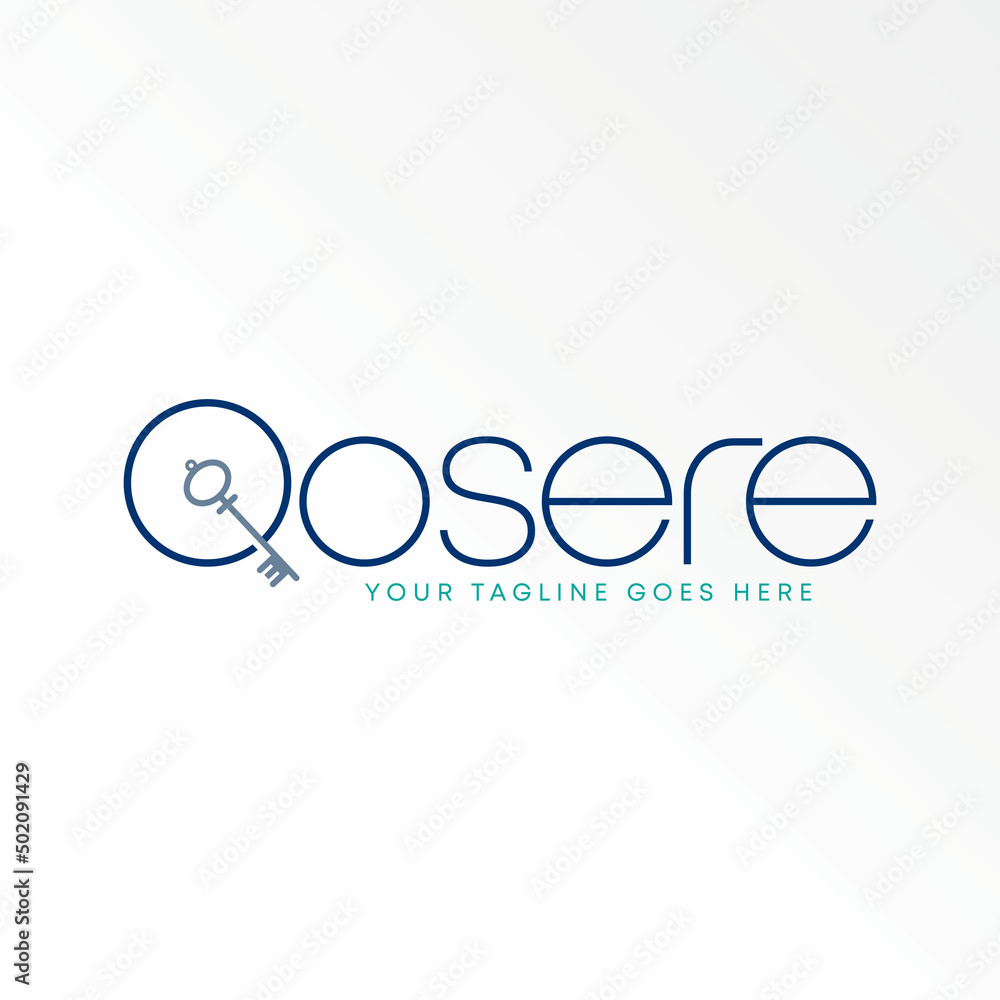Poster simple and unique letter or word o or q with home key image graphic icon logo design abstract concep