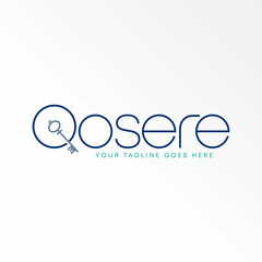 Simple and unique Letter or word O or Q with home key image graphic icon logo design abstract concept vector stock. Can be used as a symbol related to initial or property