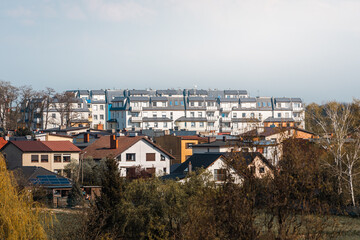 Obraz premium housing estate in Poland among greenery on a nice day 