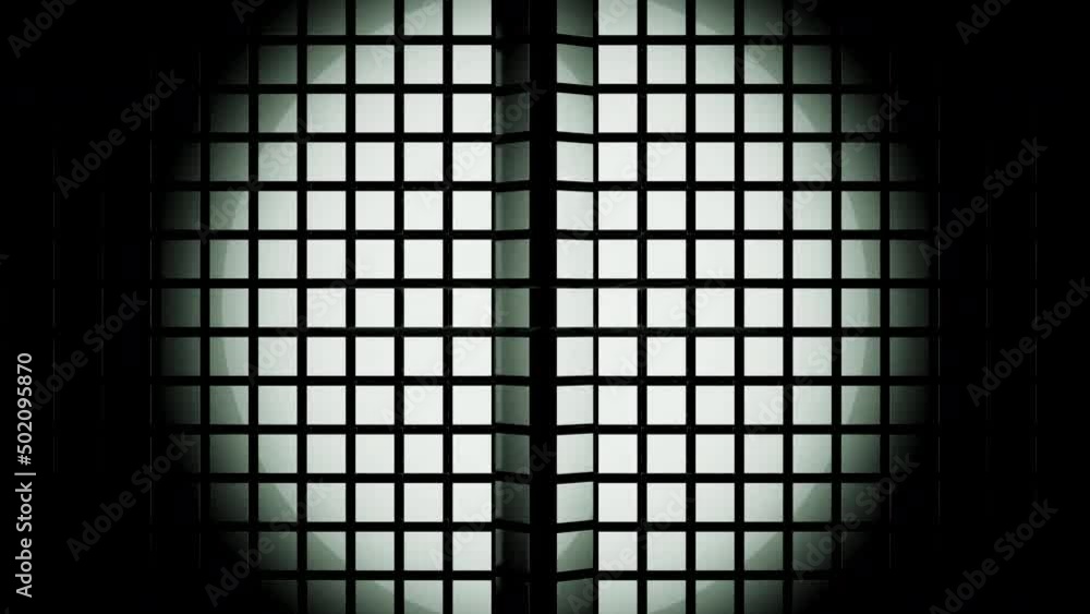 Poster abstract chequered wall background with a round shaped spotlight. design. spinning vertical rows of 