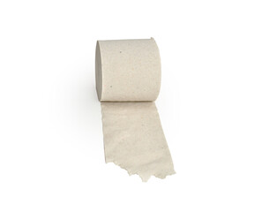 old toilet paper on a white background
