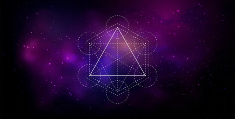 Mystical sacred geometry vector symbol. Spirituality, harmony © WhataWin
